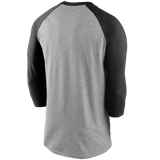 Men's Chicago White Sox Nike Gray/Black Property Of Tri-Blend Raglan 3/4 Sleeve T-Shirt - Pro Jersey Sports