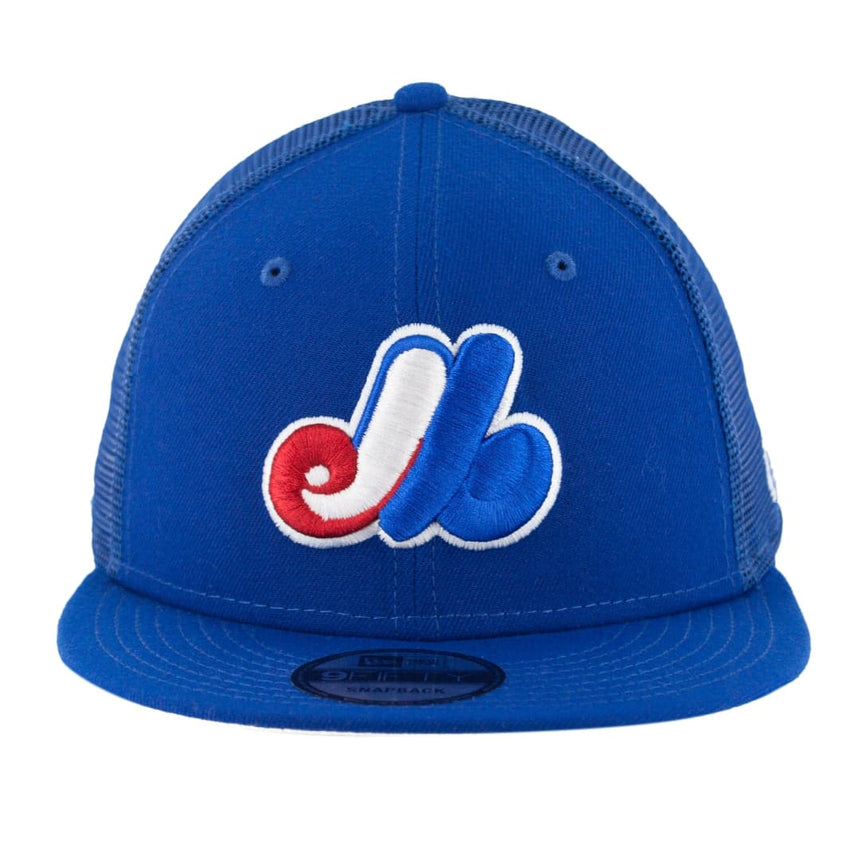 Montreal Expos New Era Blue 9FIFTY Mesh Trucker Snapback Hat - Pro Jersey Sports