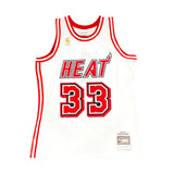 Miami Heat Alonzo Mourning Mitchell & Ness NBA Mens Hardwood Classics White Swingman Jersey - Pro Jersey Sports