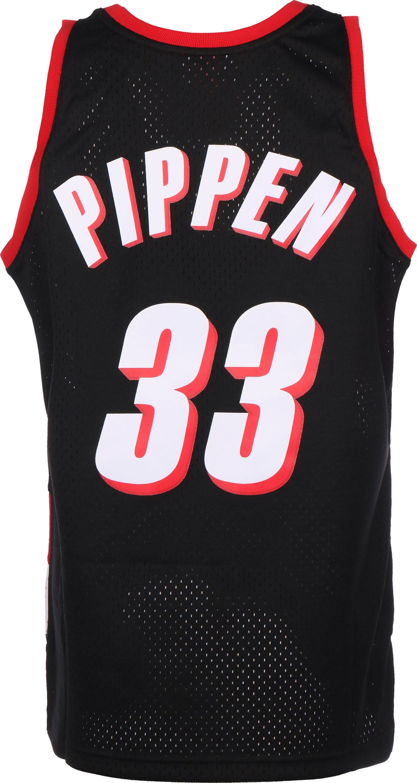 Men's Scottie Pippen 1999-00 Portland Trail Blazers Mitchell & Ness Black/Red/White Hardwood Classics Swingman Jersey