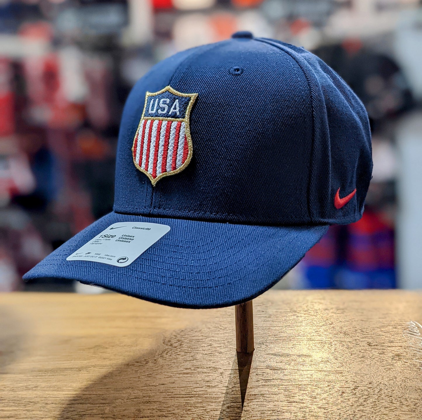 USA Hockey Shield Logo Navy Classic 2022 Adjustable Hat