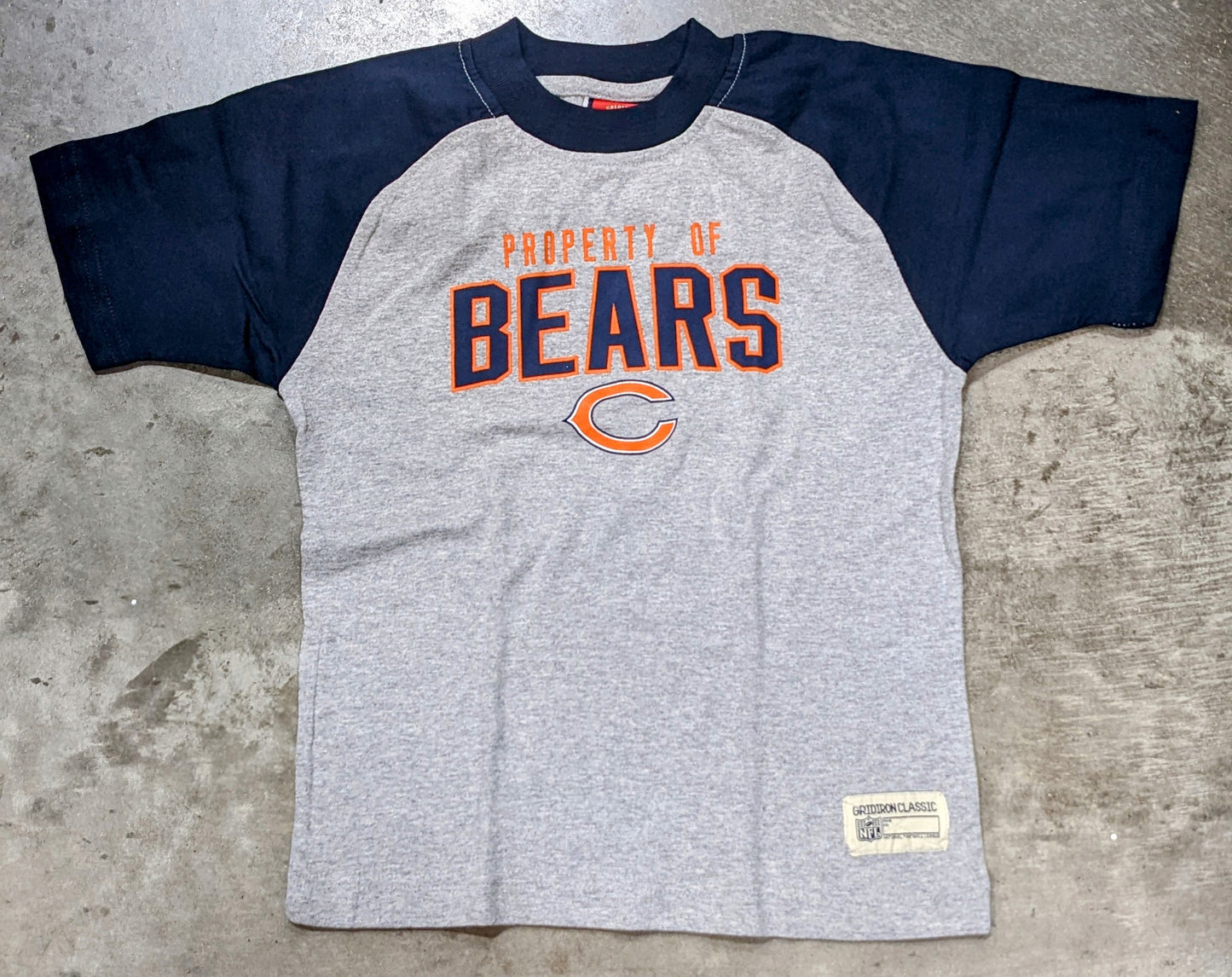 Kids Chicago Bears Gray Child Property Of Raglan T-Shirt