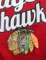 Women's Chicago Blackhawks Concepts Sport Red Formation Short Sleeve Tee - Pro Jersey Sports