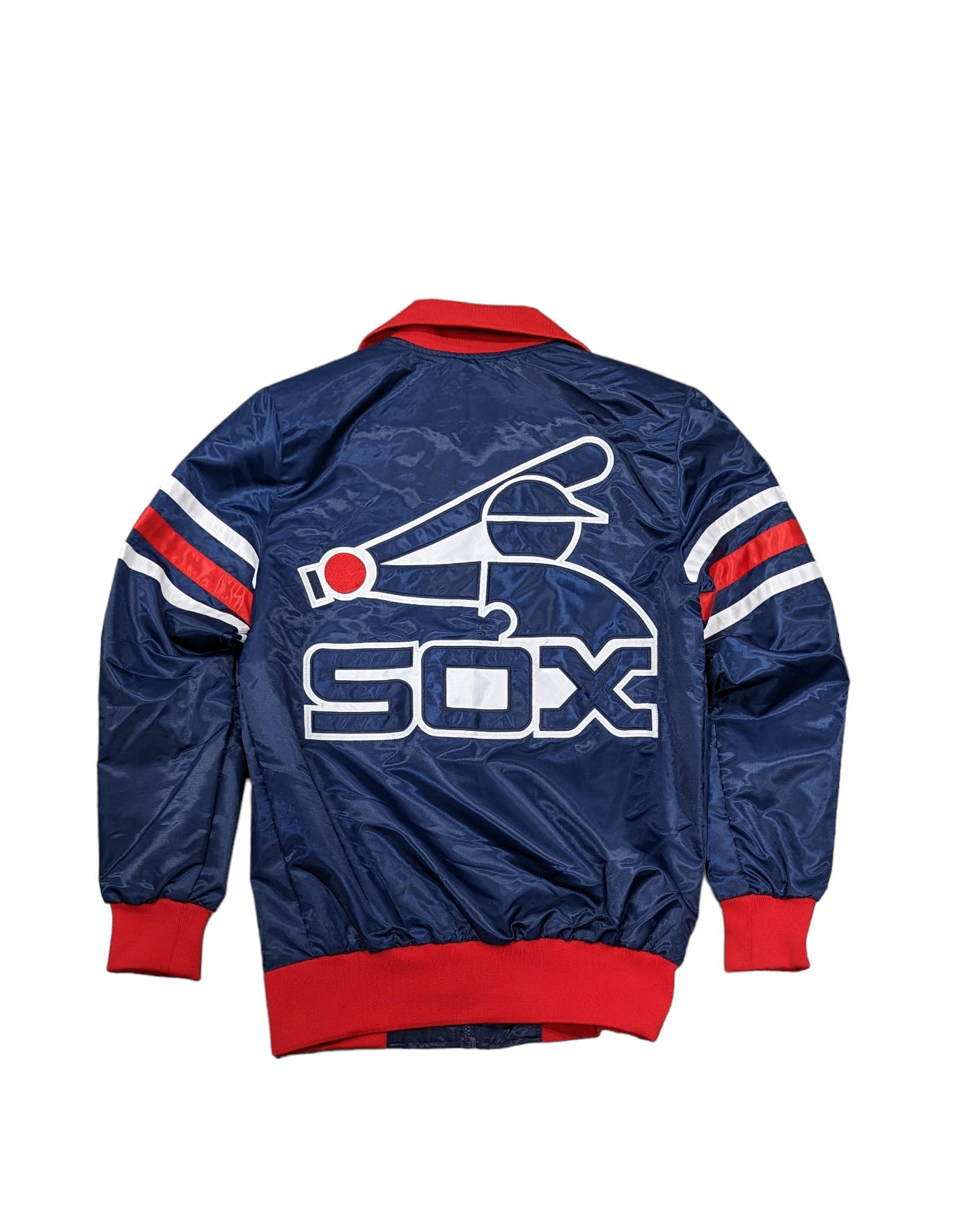 Men's Chicago White Sox The Captain II Cooperstown Collection Navy Starter Varsity Jacket