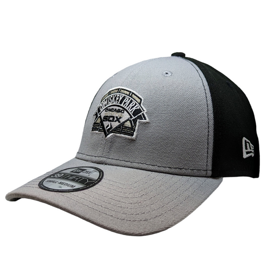Chicago White Sox Comiskey Park Cooperstown Collection Grey/Black 39THIRTY Flex Fit New Era Hat