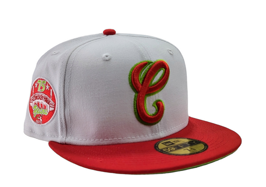 Chicago White Sox New Era 75th Anniversary Pizza Pack White/Scarlet/Lime 59FIFTY Fitted Hat