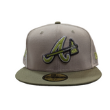 Atlanta Braves New Era 2 Tone Stone/ Green Bark Sevendust Home inspired 59FIFTY Fitted Hat - Pro Jersey Sports