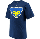 Men's Chicago Cubs Cooperstown Collection 1969 Logo Blue Tee By Majestic - Pro Jersey Sports