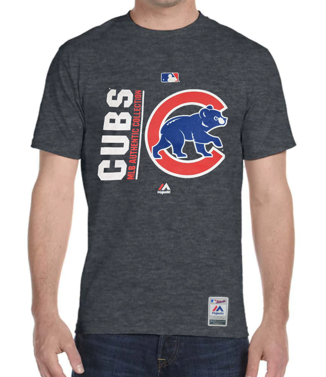 Men's Chicago Cubs Gray Authentic Collection Team Icon T-Shirt