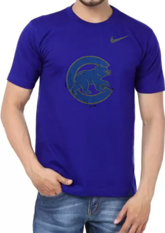 Men's Chicago Cubs Nike Royal Tonal Walking Bear T-Shirt