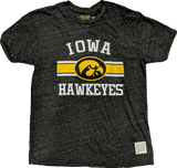 Men's NCAA Iowa Hawkeyes Retro Brand Charcoal Gray TriBlend Tee - Pro Jersey Sports