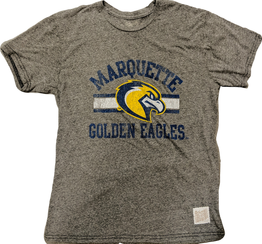 Men's NCAA Marquette Golden Eagles Retro Brand Gray TriBlend Tee