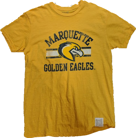 Men's NCAA Marquette Golden Eagles Retro Brand Gold Tee