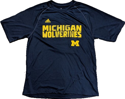Michigan Wolverines Adidas Navy Sideline Crew T-Shirt