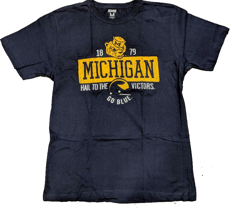 Men's Michigan Wolverines Champions Navy Tee By Tailgate Clothing Co.