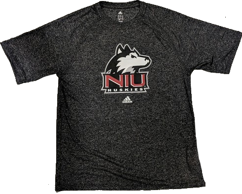 Men's adidas Northern Illinois Huskies Adult Heathered Black Climalite Shirt