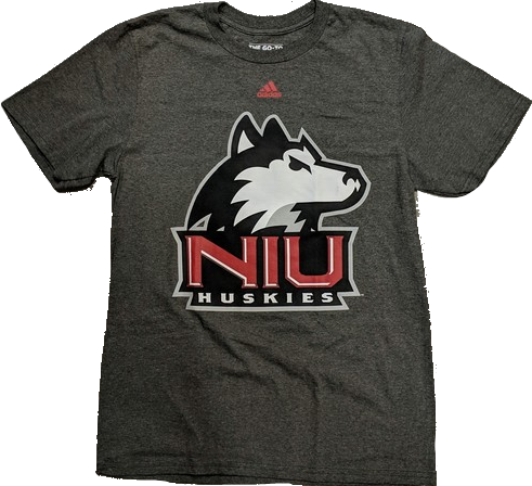 Men's NCAA Northern Illinois University Huskies Gray Huge Preference Go To adidas Tee