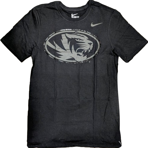 Nike NCAA Mens Missouri Tigers Nike Championship Drive Black Reflective Logo T-Shirt