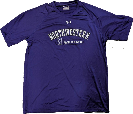 NCAA Northwestern Wildcats Men's Under Armour Short Sleeve Performance NuTech Tee