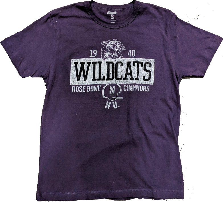 Tailgate Men's Northwestern Wildcats 1948 Rose Bowl Champions Purple T-Shirt