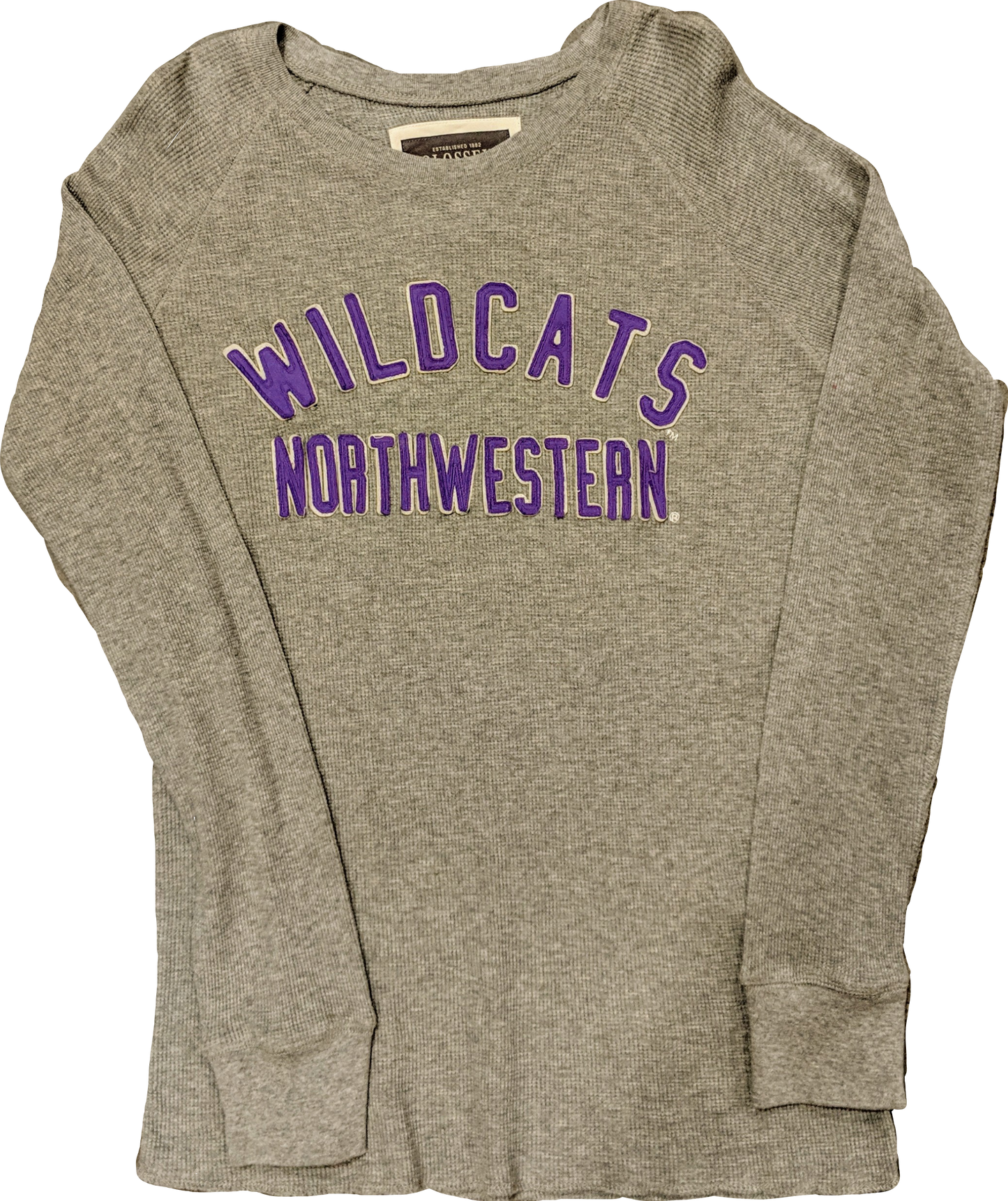Men's NCAA Northwestern Wildcats Arch Thermal Long Sleeve Tee By Colosseum