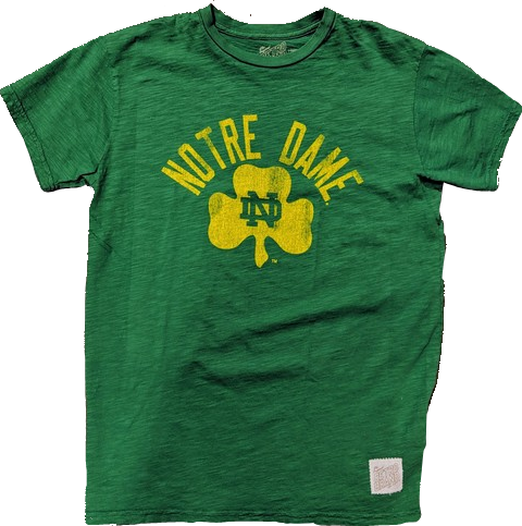 Men's NCAA Notre Dame Fighting Irish Washed Out Slub Tee By Retro Brand