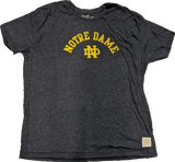 Men's NCAA Notre Dame Fighting Irish Retro Brand Navy Arch Script TriBlend Tee - Pro Jersey Sports