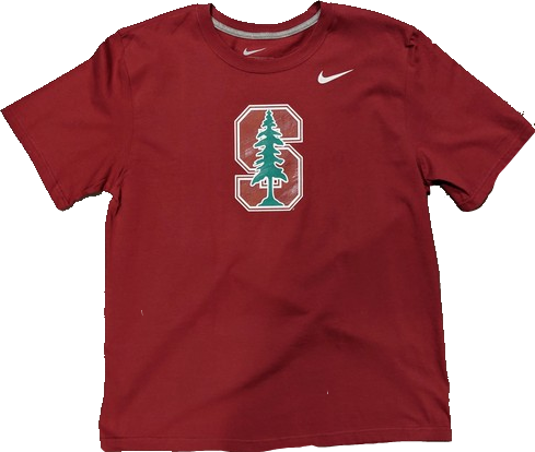 Nike Men's Stanford Cardinal Warp Crimson Logo T-Shirt