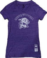NCAA Northwestern Wildcats Women's Heather Purple adidas Originals Vault Tri-Blend V-Neck T-Shirt - Pro Jersey Sports