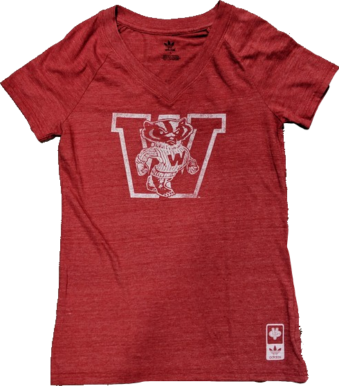 Wisconsin Badgers adidas NCAA Womens College Vault Tri Blend T Shirt