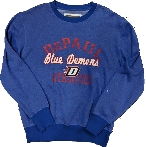 Men's DePaul Blue Demons Royal Colosseum Crew Neck Sweatshirt