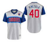 Men's Chicago Cubs Willson Contreras "Venezuela" Majestic Gray 2019 MLB Little League Classic Replica Player Jersey - Pro Jersey Sports