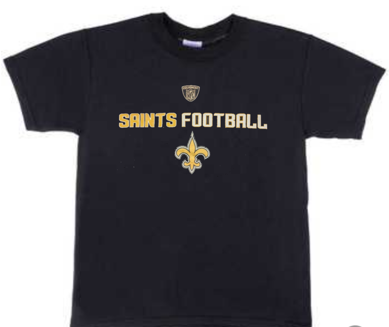 Youth New Orleans Saints Line Of Football Black Tee