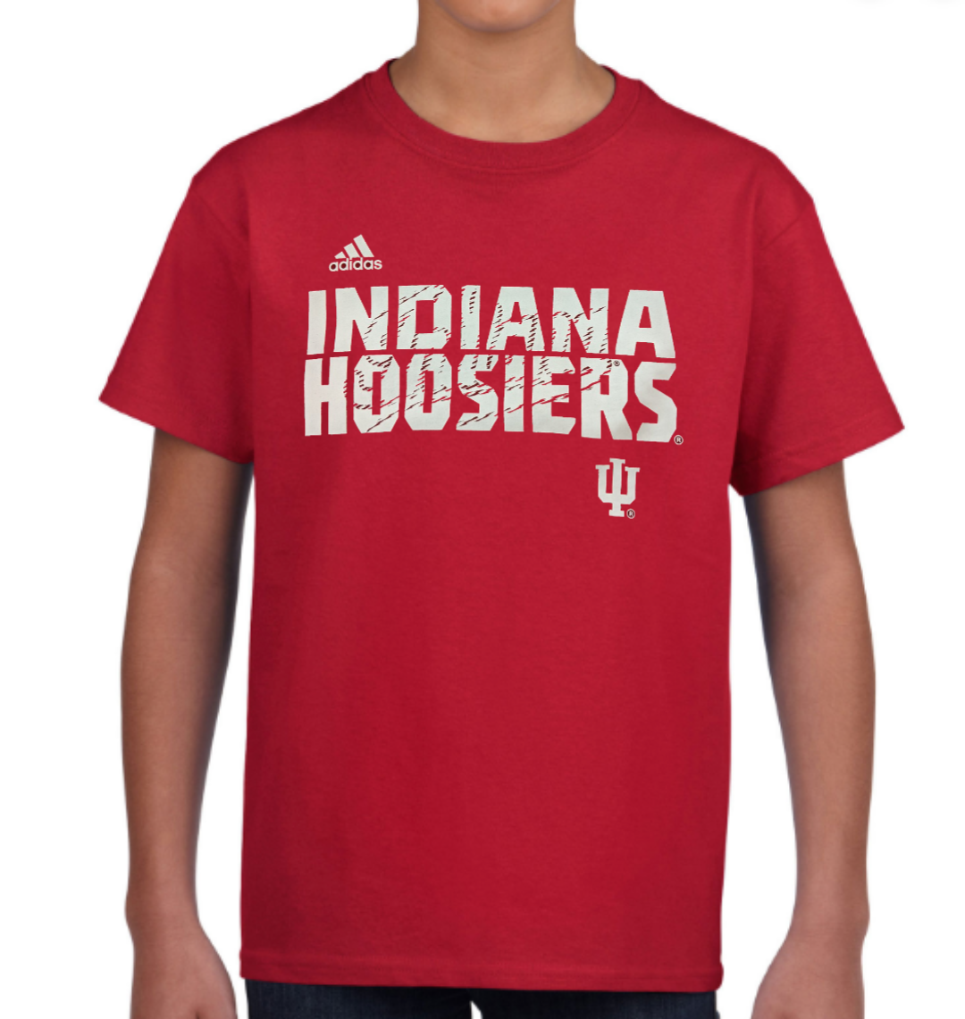 Youth Indiana Hoosiers adidas Red Sideline Tee