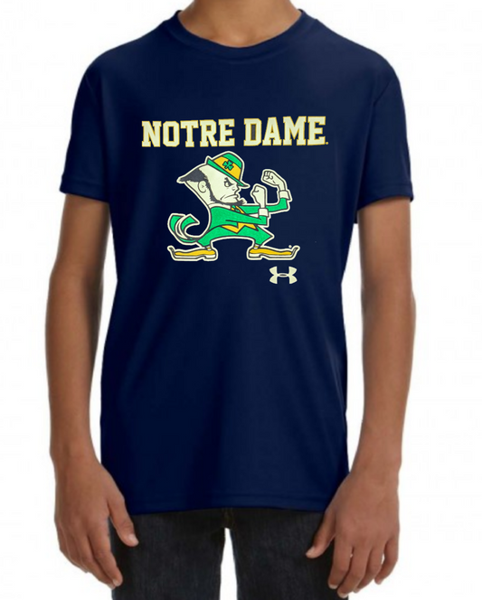 Youth Notre Dame Fighting Irish Navy Heatgear Performance Tee