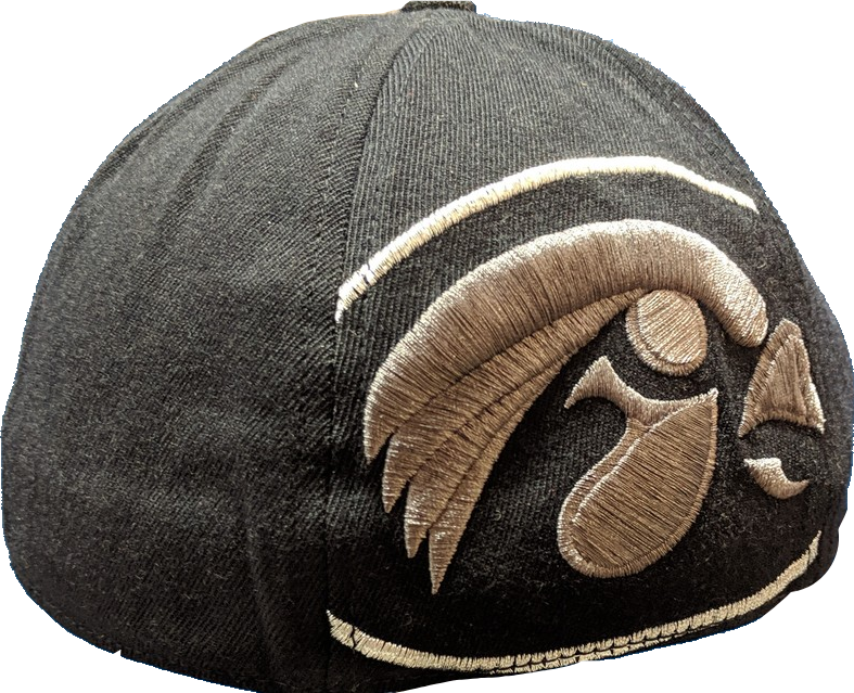 Mens NCAA Iowa Hawkeyes B.A.F. Black Memory Fit Hat