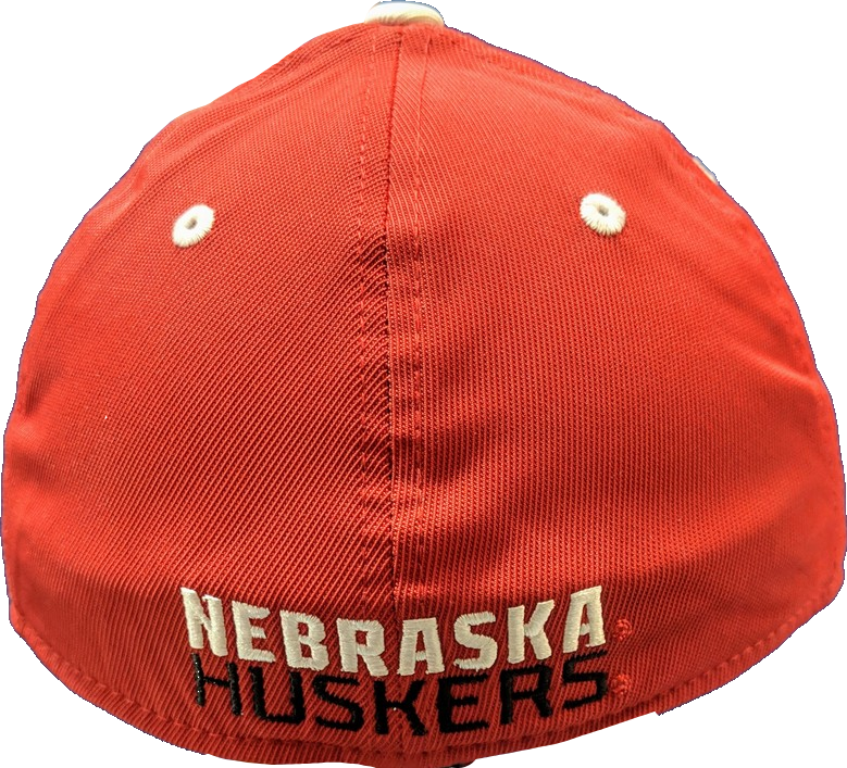 Nebraska Cornhuskers NCAA Adidas Coaches Flex Fit Red Hat