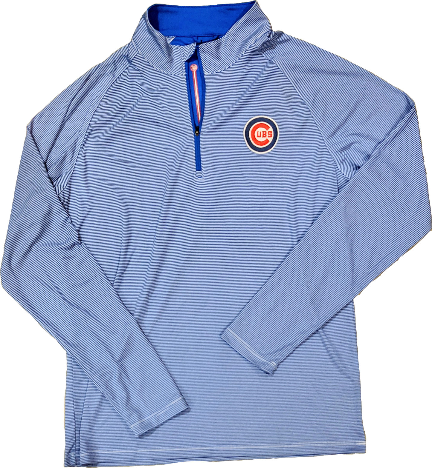 Men's Chicago Cubs Orion 1/4 Zip Royal/White Level Wear Track Jacket