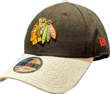 NHL Chicago Blackhawks New Era League 2 Heather Black/Heather Gray 9FORTY Adjustable Hat - Pro Jersey Sports
