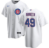 NIKE Men's Jake Arrieta Chicago Cubs White Home Premium Twill Replica Jersey - Pro Jersey Sports