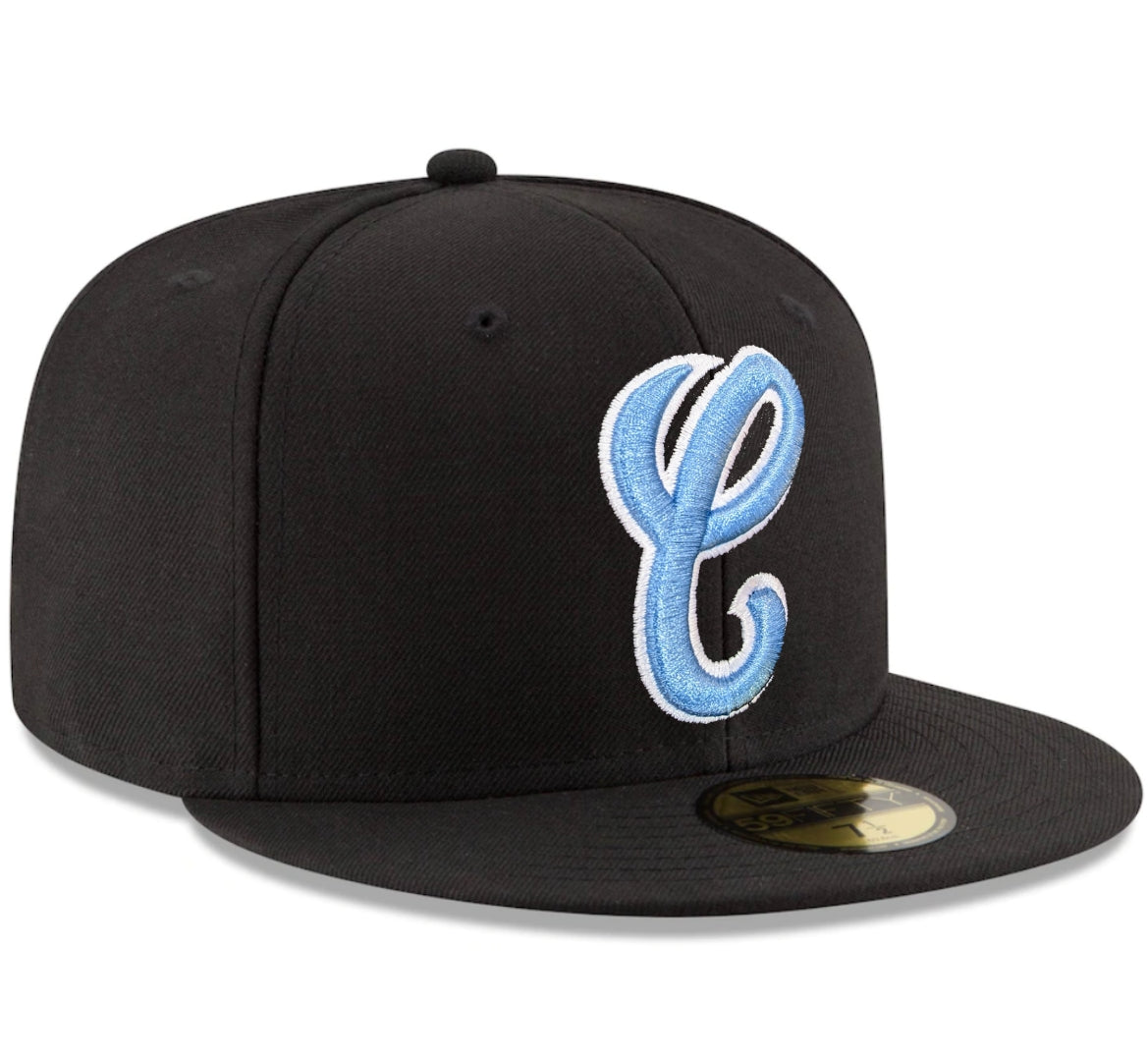 Men's Chicago White Sox New Era Cooperstown Collection 1987 Black and Carolina Blue 59FIFTY Fitted Hat