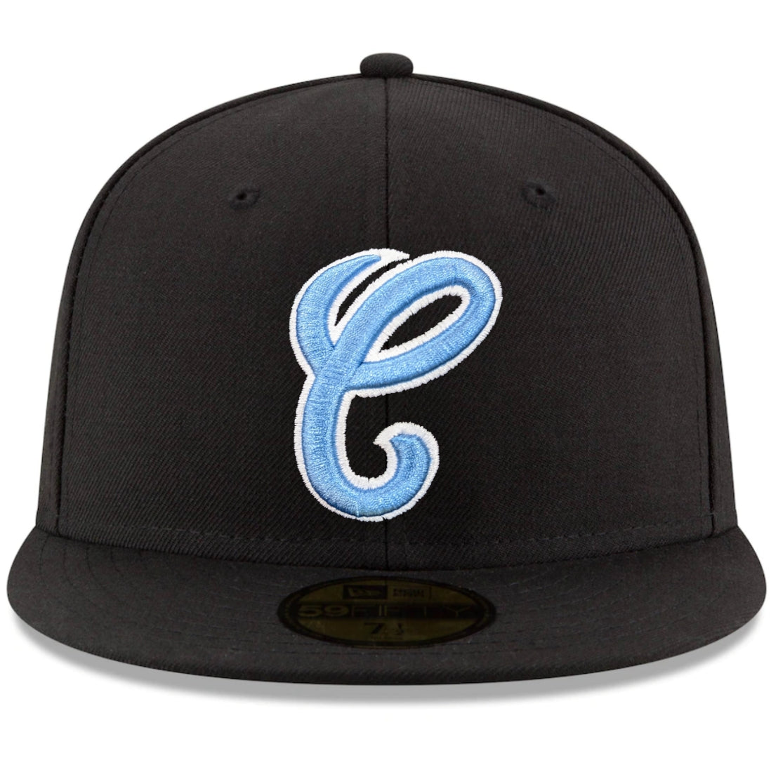 Men's Chicago White Sox New Era Cooperstown Collection 1987 Black and Carolina Blue 59FIFTY Fitted Hat