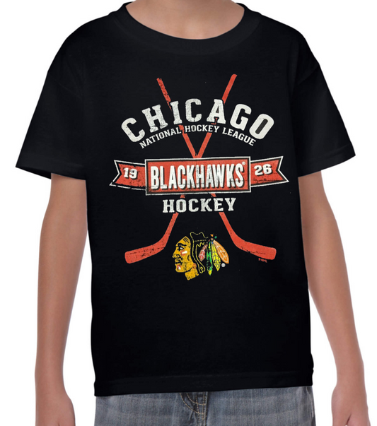 Chicago Blackhawks Toddler Outerstuff Black Playmaker T Shirt