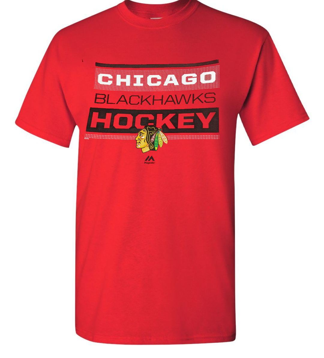 Men's Chicago Blackhawks Red Poke Check T-Shirt