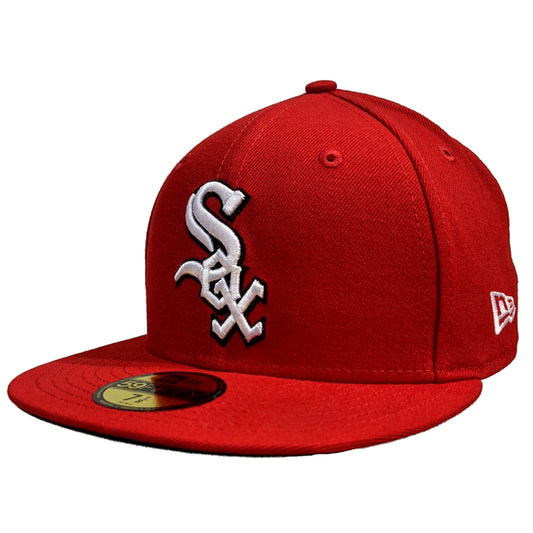 Chicago White Sox Primary Logo Red New Era 59FIFTY Fitted Hat