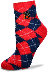 Boston Red Socks Argyle Fuzzy Sleep Socks - Pro Jersey Sports