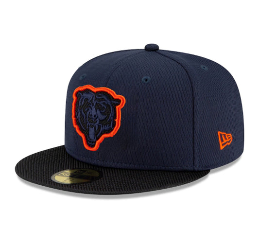 Men's Chicago Bears New Era Navy/Black 2021 NFL Sideline Road 59FIFTY Fitted Hat - Pro Jersey Sports