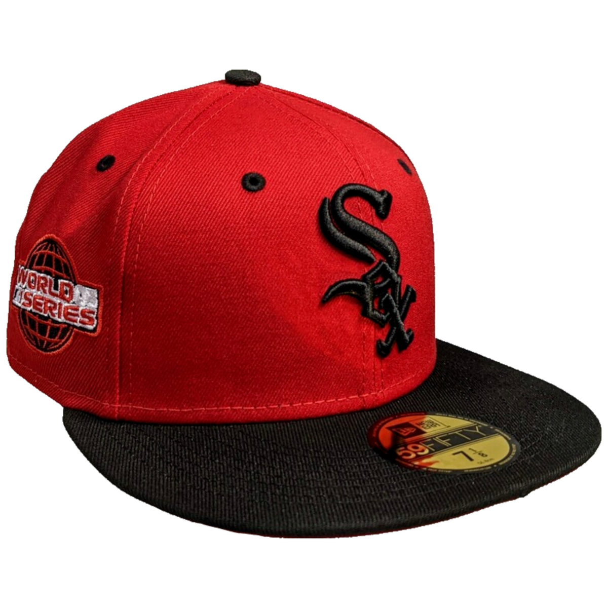 Men's Chicago White Sox New Era 2005 World Series Side Patch 2 Tone Red and Black 59FIFTY Fitted Hat - Pro Jersey Sports