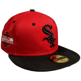 Men's Chicago White Sox New Era 2005 World Series Side Patch 2 Tone Red and Black 59FIFTY Fitted Hat - Pro Jersey Sports