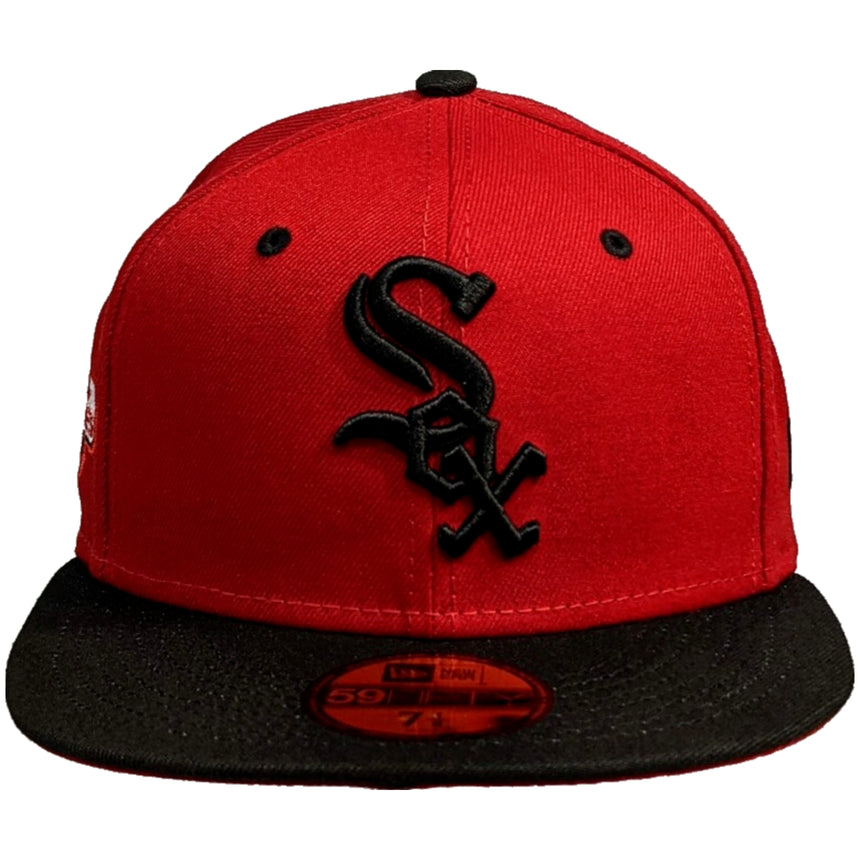 Men's Chicago White Sox New Era 2005 World Series Side Patch 2 Tone Red and Black 59FIFTY Fitted Hat - Pro Jersey Sports